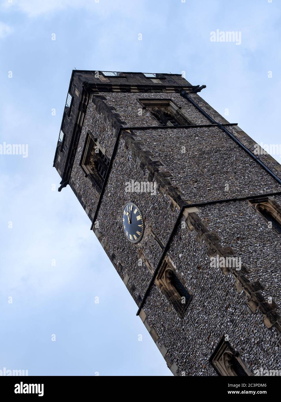 ST ALBANS, HERTFORDSHIRE, UK - ``OCTOBER 04, 2019:  The Clock Tower; a medieval Grade 1 listed belfry tower Stock Photo